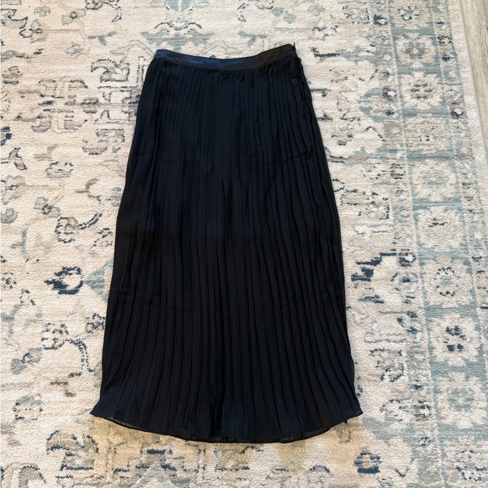 Elegant Black Pleated Skirt
